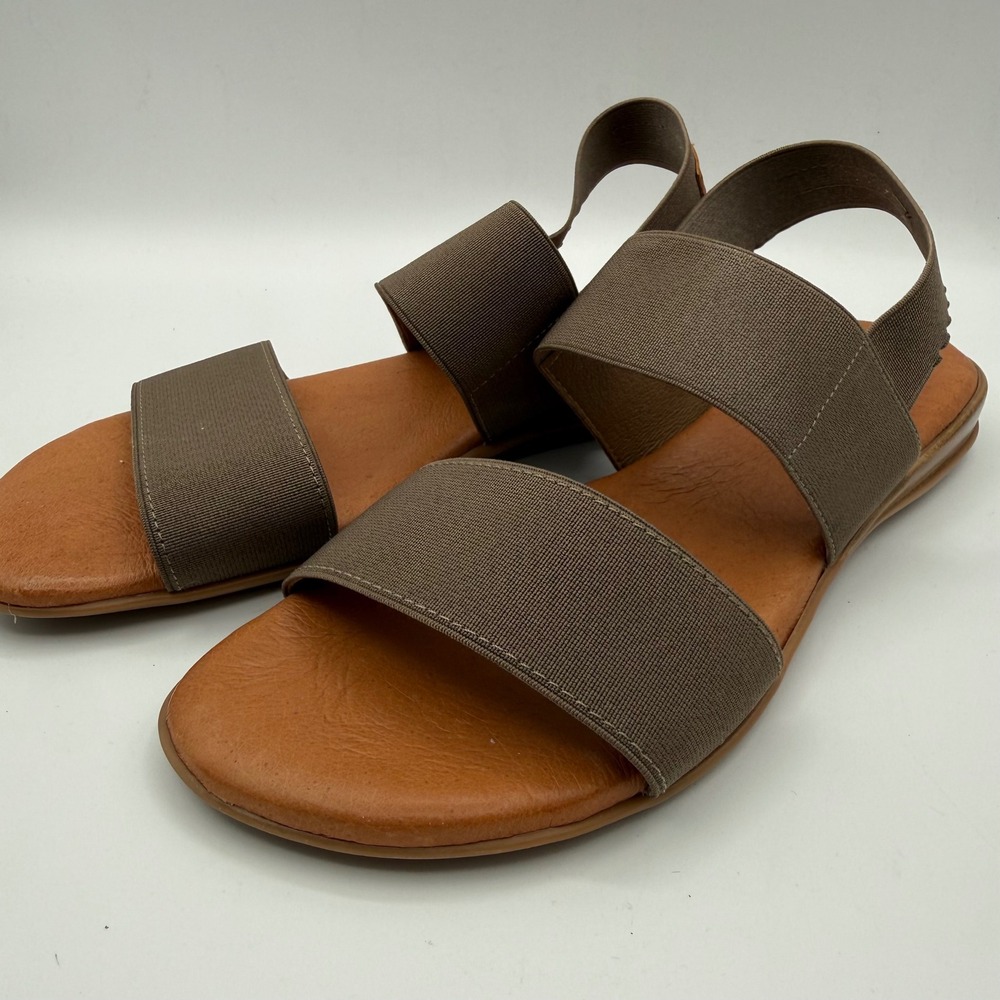 Andre Assous Featherweights Women 8 Taupe Brown Elastic Slingback Sandals Spain